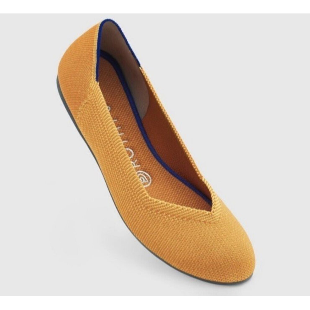 Rothy's‎ The Flat Lemon Drop Ballet Flats Womens 7 Shoes Yellow Comfort Slip On